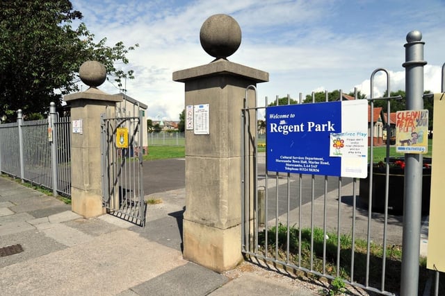 Regent Park is situated half a mile from the promenade on Regent Road, Morecambe. The park has a bowling green, two children's play areas, a basketball court and a cafe and social club.