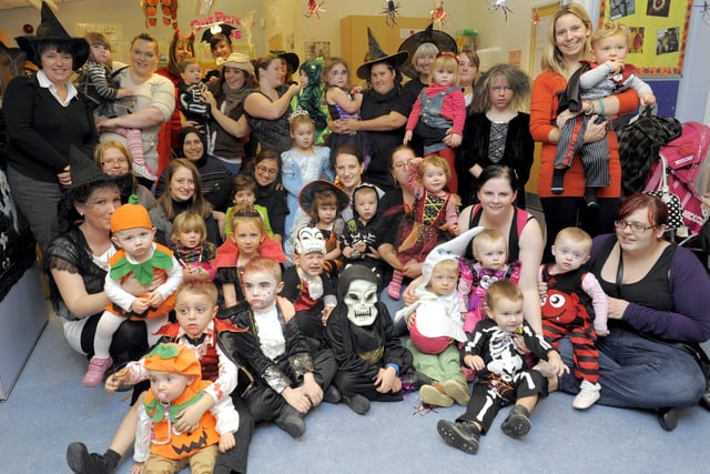 Witches and ghosts at the Balmoral Children's Centre and Morecambe and Lancaster Home Start Halloween party.