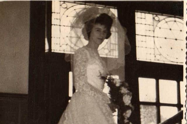 Margaret Ainsworth (nee Onyett) at her wedding reception at the Kings Arms in Lancaster.