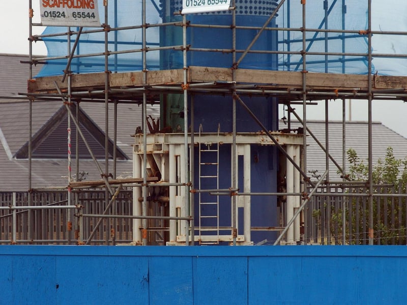 The removal of the tower's rotating viewing platform.
