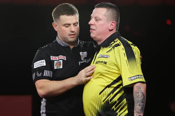 Dave Chisnall lost to Luke Woodhouse in the last 16 of the PDC's 2023 Cazoo Players Championship Finals in Minehead Picture: Kieran Cleeves/PDC