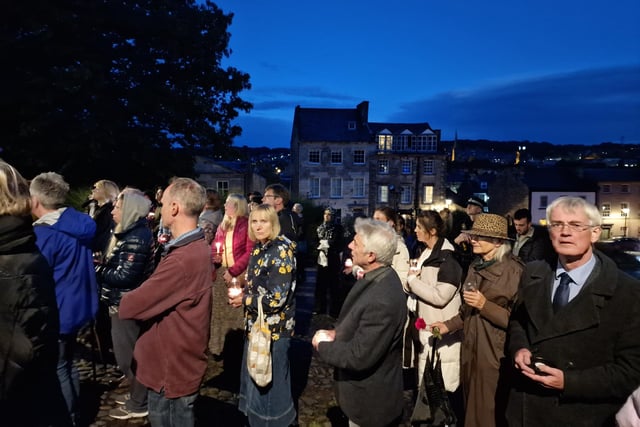 Many people turned out for the vigil.
