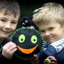 Sam and Josh Hattersley from Morecambe at a city council Halloween arts and crafts session in Happy Mount Park.