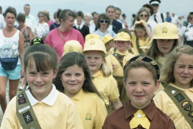 Perfect weather marked the 90th anniversary of Morecambe winning borough council status and thousands poured in to the resort for the Charter Day celebrations. These proud Brownies took part in in the colourful Charter procession