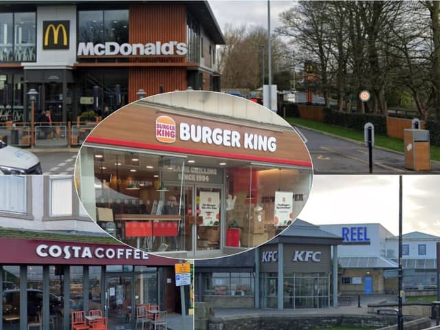 Lancaster and Morecambe have their fair share of fast food chain outlets.