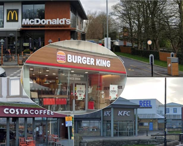 Lancaster and Morecambe have their fair share of fast food chain outlets.
