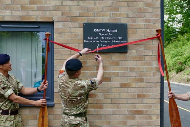The new Joint Service Mountain Training Wing in Halton was opened on June 8 by Major General Clements CBE. Photo: Matt Allen / MoD Crown Copyright 2022