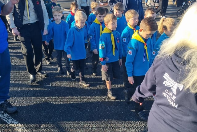 Youngsters take part in the Morecambe parade.