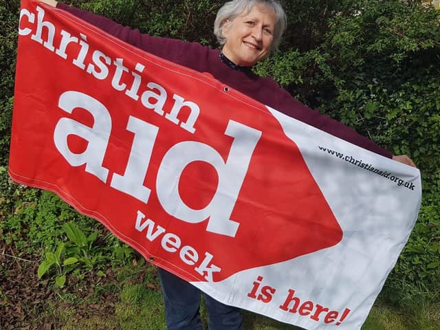 Gill Burgess of Lancaster and area Christian Aid group