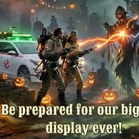 Annual charity Halloween display in Morecambe promoted by Ghostbusters actress