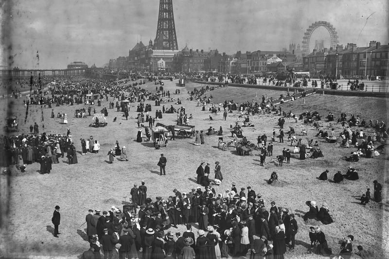 Blackpool beach at the turn of the century