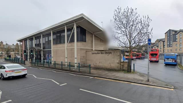 Lancaster bus station reopens after broken manhole cover repaired. Picture from Google Street View.