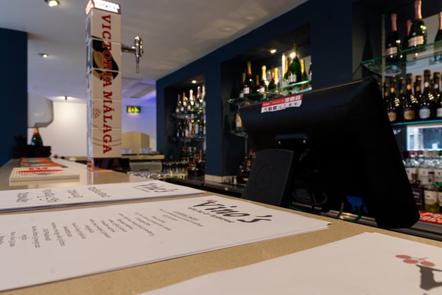The bar at Vino's Wine Bar & Restaurant on North Road in Lancaster City Centre. Photo: Kelvin Stuttard