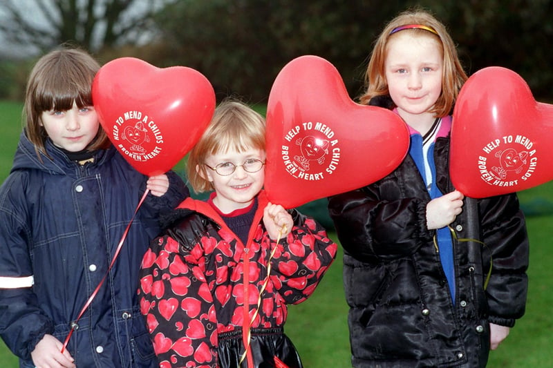 From left, Stephanie Jackson, Nyree Jackson and Lauren Willacy at a balloon launch in Williamson Park for the Association of Children with Heart Disorders.