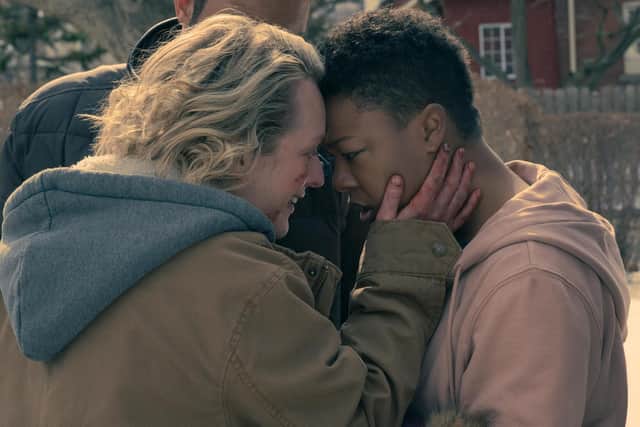 June (Elisabeth Moss) and Moira (Samira Wiley) returned in the new series of Channel 4 drama The Handmaid's Tale