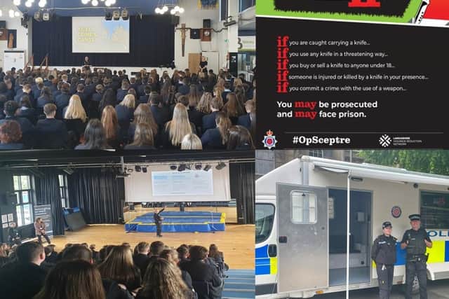 Police officers visited schools this week as part of Operation Sceptre.