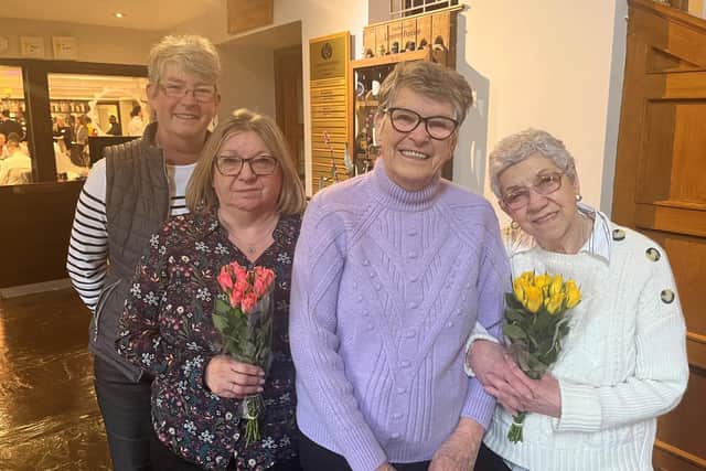 Relatives reunited at Lancaster House are (from left) cousins Pen (59), Gail (68), Jackie (85) and Gail's sister Ellen (79).