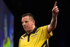 Dave Chisnall meets Martin Schindler in round one of the Cazoo Masters in Milton Keynes Picture: PDC