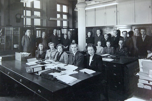Waring & Gillow office staff in 1950.