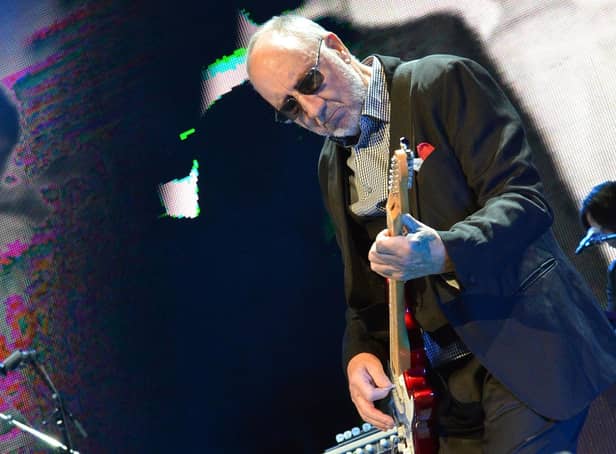 SUNRISE, FL - NOVEMBER 01:  The Who's Pete Townshend performs during The Who "Quadrophenia And More" World Tour Opening Night at BB&T Center on November 1, 2012 in Sunrise, Florida.  (Photo by Rick Diamond/Getty Images for The Who) *** Local Caption *** Pete Townshend