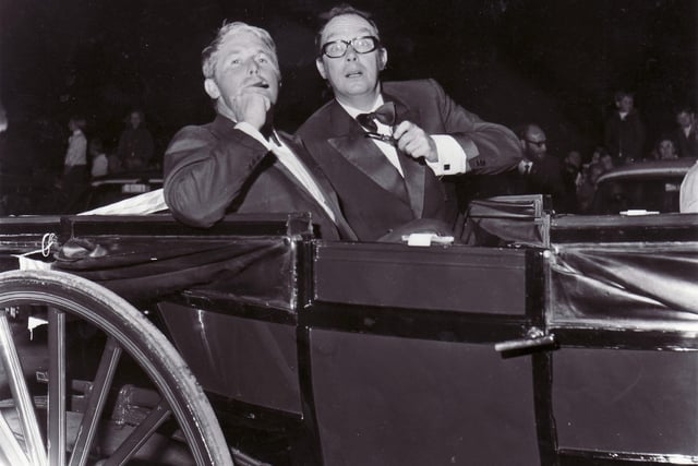 Rare pictures show comedy legend Eric Morecambe visiting Lancaster and ...
