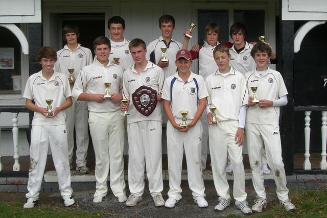 Lytham Cricket Club U15 A side. Pictured:  (Back left to right): Ashley Gregson, Charles Laycock, Harry Ashton, George Brookes, Elliott Dalgleish. Front: Henry Woodsford, Harry Duff, Matthew Cartmell, Ben Saunders, Jason McGreehin, Andrew Walkden