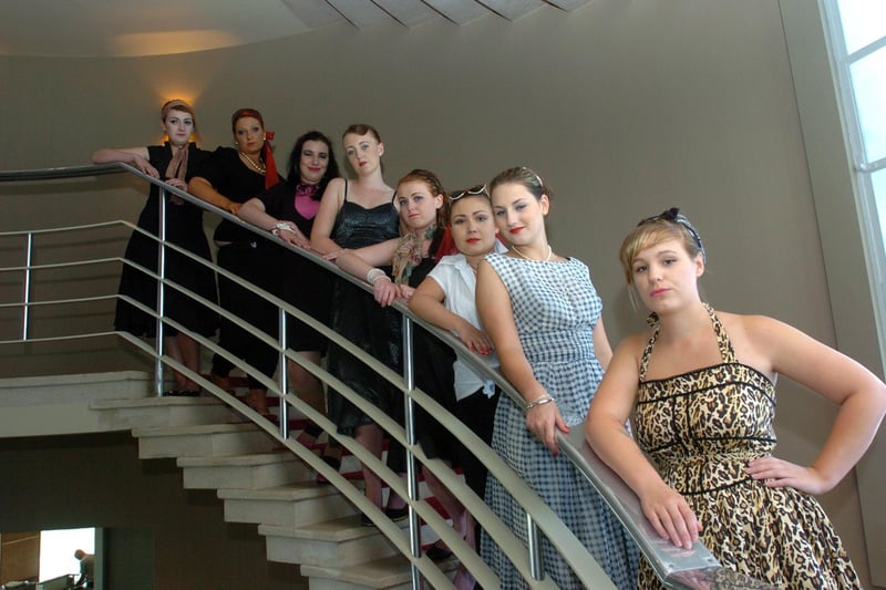 Specialist Make-up and Level 1 Beauty students at Lancaster and Morecambe College who took part in the Tutti Frutti 1950s make up competition: Lucy Williams, Maomi Mustor, Jodie Ward, Ashlea Murphy, Chantelle Bleasdale, Katie Walsh and Paulina Kawiuk.