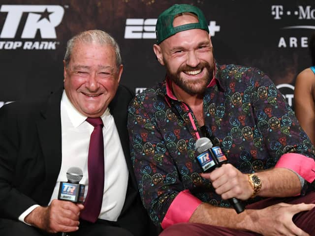 Top Rank founder and CEO Bob Arum with Tyson Fury
