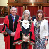 Coun Joyce Pritchard pictured at the Mayor making ceremony with Coun Ross Hunter (left), Deputy Mayor of Lancaster; Amanda McGartland, Mayoress of Lancaster and Mark Davies, chief executive of Lancaster City Council.