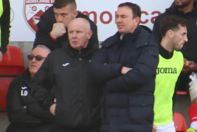 Derek Adams has had his say on issues at the back and up front Picture: Ian Lyon