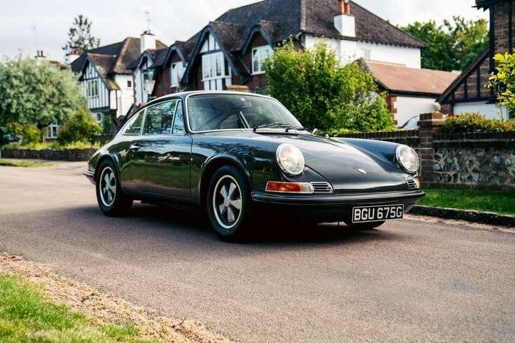 This 1969 Porsche 911 T (2. 4S) was restored by Lee Mayor Restorations eight years ago - and at the time it was almost identical to the car they had just restored for David Beckham.
The body received a full restoration in Slate grey, S spec trims to the front and rear bumpers.
Interior was completely re-trimmed with an S carpet set and Recaro style sports seats and matching RS style door cards.
Brakes are uprated with a larger master cylinder and alloy S caliper.
Suspension, Koni dampers, 25mm rear torsion bars, front and rear adjustable anti-roll bars.
The engine is a 1973 2. 4 S running its original Mechanical fuel injection with potentially with over 190 bhp.
Available in Preston for £80,000.