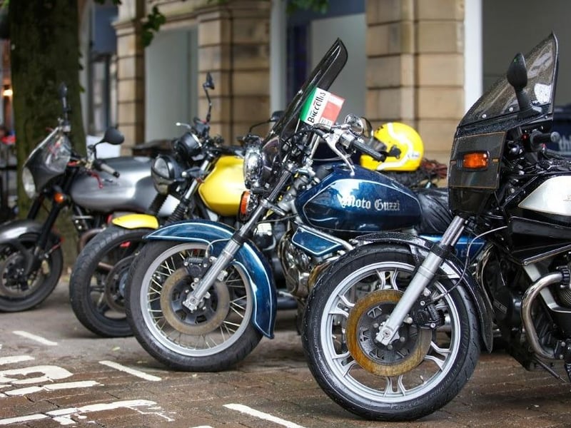 Some of the Moto Guzzis that came to Lancaster for Festa Italia.