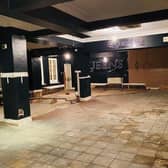 The open bar area at the Queens Hotel in Morecambe is completely gutted. Picture courtesy of Fisher Wrathall Commercial, Lancaster.