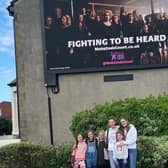 Kate Peckham from Morecambe is hoping to raise awareness by taking part in the billboard campaign.