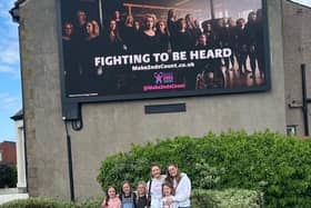 Kate Peckham from Morecambe is hoping to raise awareness by taking part in the billboard campaign.