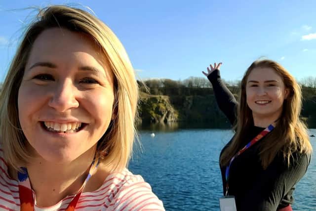 Fundraisers Kat Michaels and Anna Webster at Capernwray near Carnforth, the venue for Lights on the Lake.