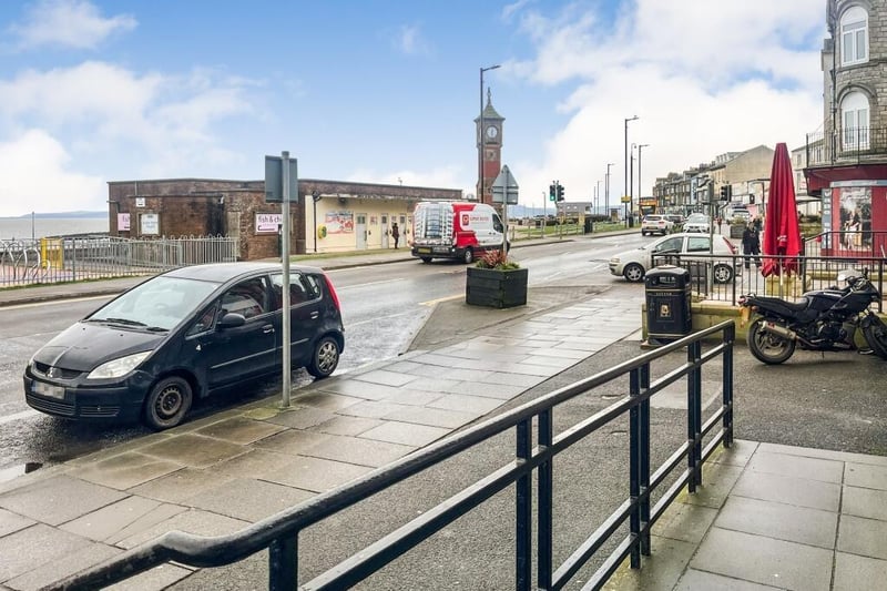 A view from the former Natwest bank in Morecambe up for auction towards the clock tower.