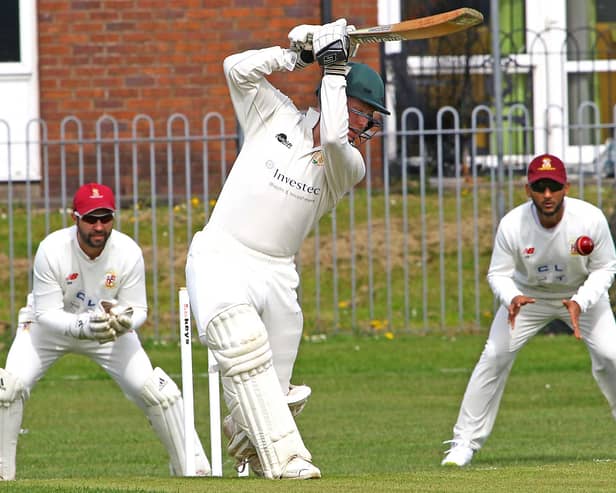 Morecambe CC batter Lewis Smith took two wickets in their loss to league leaders Fleetwood Picture: Tony North