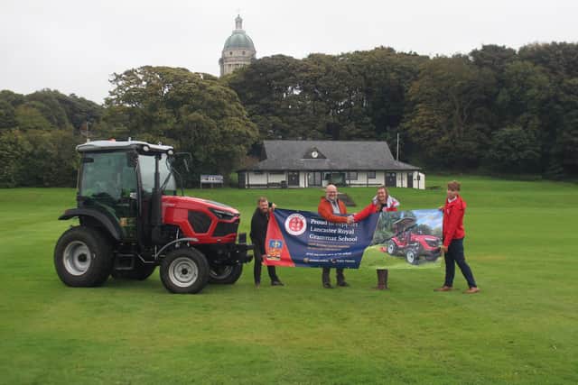 The handover of the new tractor to LRGS. Photo by Max Lawrence-Scholefield
