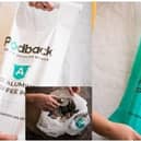 Order free recycling bags from the Podback website.