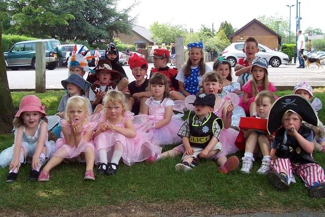 Garstang's Rainbow Pre-School had a fabulous turn-out for their sponsored fancy dress walk along the Millennium Green