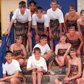 The Ludus and Mashango Dance Group from Heysham and Morecambe High Schools who performed a dance involving Eric's theme song, Bring Me Sunshine, for the late Queen when she visited Morecambe to unveil the Eric statue on July 23, 1999.