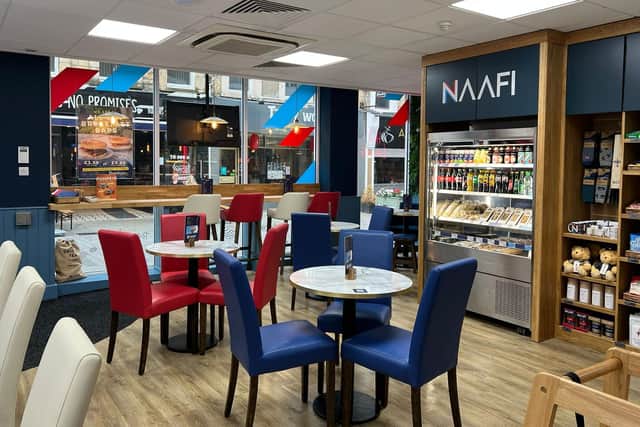 Inside the new NAAFI cafe in Lancaster. Picture: Ken Bennett