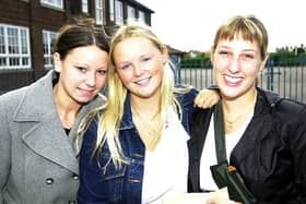 AS it stands: AS-Level successes at Fleetwood High School, from left, Kristy Peel, Nicola Rowland and Katie Stirzaker