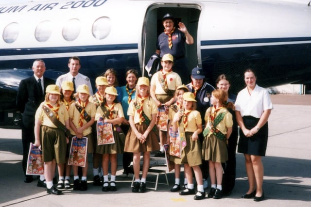 In 2001 The 7th and 2nd St. Johns Lytham Brownies enjoyed a pleasure flight. A few brownies had never been on a plane before and really enjoyed the experience. This was also the first time a brownie group in Lancashire has been on an aeroplane. The flight was donated by Platinum Air 2000