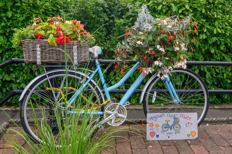 A flower powered bike.