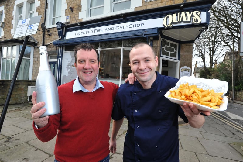 Keith Clokey and Nathan Towers of Quays Fish and Chips, Aldcliffe Place, Lancaster.
