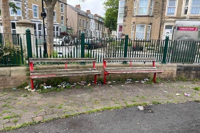 Benches are not being maintained and there is rubbish underneath at Alexandra Park in the west end.