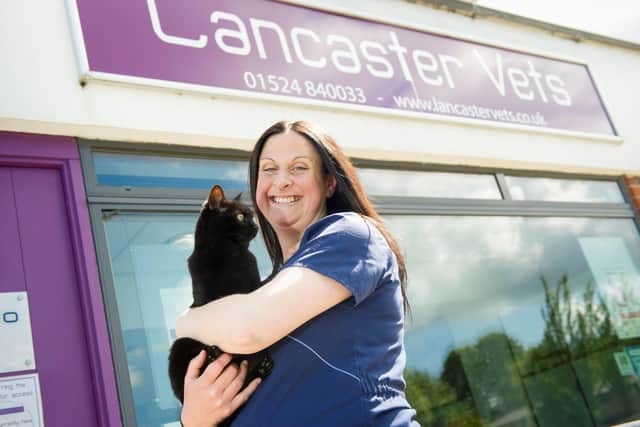 Clare Burrows, deputy head nurse at Lancaster Vets which has launched a campaign to help older cats and dogs thrive in their golden years .