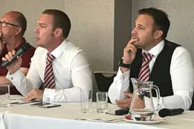 Jason Whittingham (left) and Colin Goldring (right) took over Morecambe in 2018